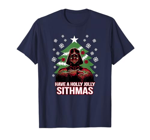 T-shirt Star Wars Darth Vader noir vêtement de Noël imprimé graphique