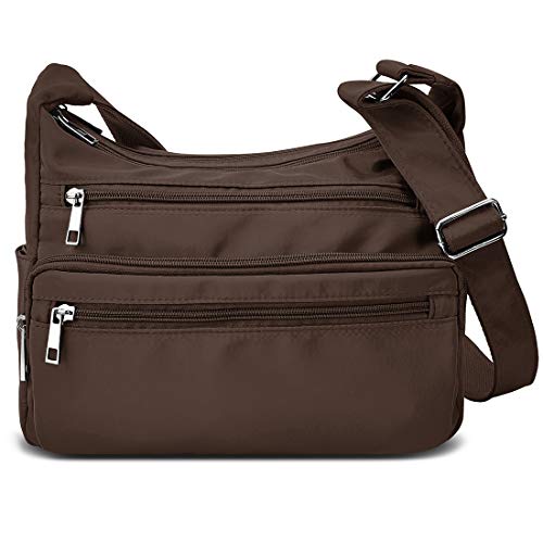 Image of VOLGANIK ROCK RFID Purses for Women Fabric Nylon Multi Pocket Crossbody Bag Ladies Travel Handbag