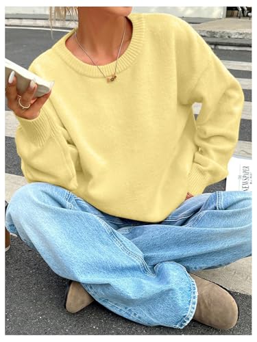 SOLY HUX Women's Oversized Sweater Long Sleeve Crewneck Pullover Tops Casual Trendy Sweaters4
