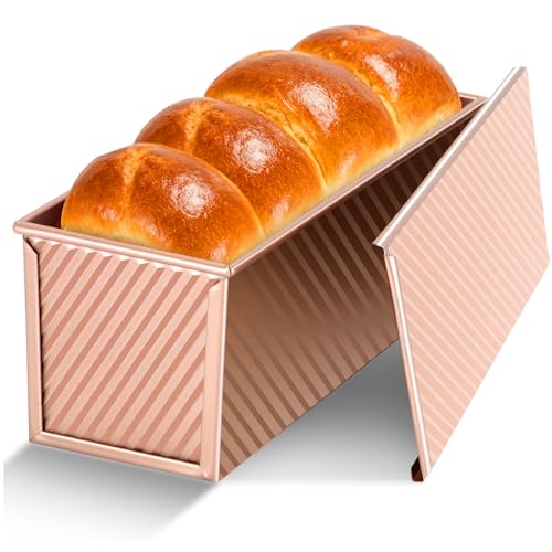 Gicyiit Pullman Loaf Pan With Lid, 13X4 Inch, Premium 2.2Lb Nonstick
