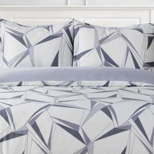 Majestic Giftware Madison Linen 8-Piece 44" Twin Size Bedding Set (BL500-44T-2) | Tokyo Comfort - Ash 300 Thread Count Cotton Sateen | 2 Fitted Sheets, 2 Duvets, 4 Pillowcases | Soft & Luxurious