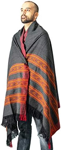 Meditation Shawl | Plain Meditation Blanket, Prayer Shawl, Wool Wrap or Oversize Scarf