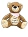 Produktbild KIDDI-MEDIA Teddy Bär mit Name & Geburtsdatum Bestickt / Geschenk zur Taufe Geburt / personalisiert 30 cm (Halstuch: Rosa (MÄDCHEN)
