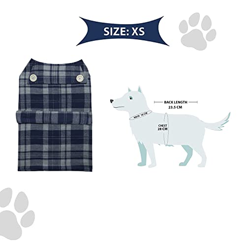 Image of Lulala Dog Plaid Print Cotton Jacket(10Inch,Grey and White)