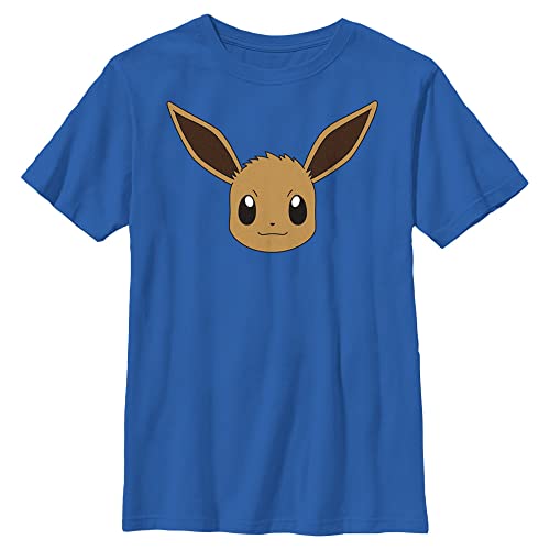 Pokemon Kids Eevee Face Boys Short Sleeve Tee Shirt