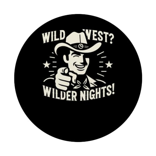 Gay Cowboy, LGBTQ Wild West Gay Pride Homosexual Rodeo PopSockets Swappable PopGrip, Black - Image 3