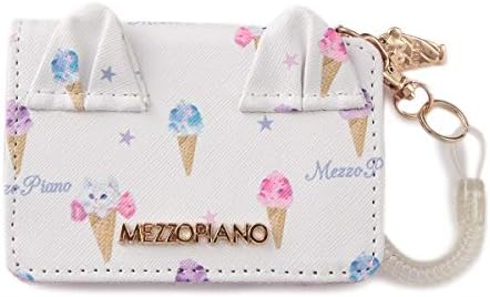 Amazon メゾピアノジュニア Mezzo Piano Junior 耳つきアイスクリーム柄パスケース オフホワイト F 01 ファッション小物 通販