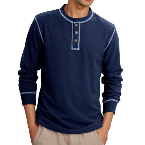 T-shirt Henley en lin homme respirant pour éviter la chaleur en plein air