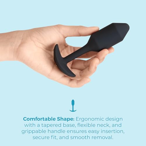 Image of b-Vibe Vibrating Snug Plug Black Medium, Sex Toys (Black /M)