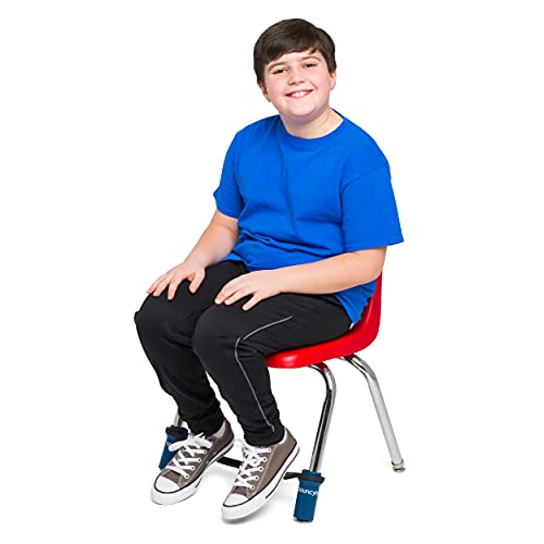 Image of Bouncyband Original Bouncy Bands for Chairs, Blue, 1 Count - Chair Bands for 13 inch to 17 inch Wide Chair Legs with 1.5 inch Diameter Support Pipes - Silent Sensory Tool Increases Focus & Relieves Stress