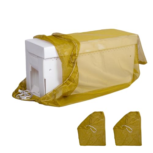 Premium Beekeeping Hive Package Mesh Transport Bags 100% Polyester 36in x 30in Holds Up to 20 kg Set of 2 Ventilated for Bee Nuc Transport Drawstring Closure