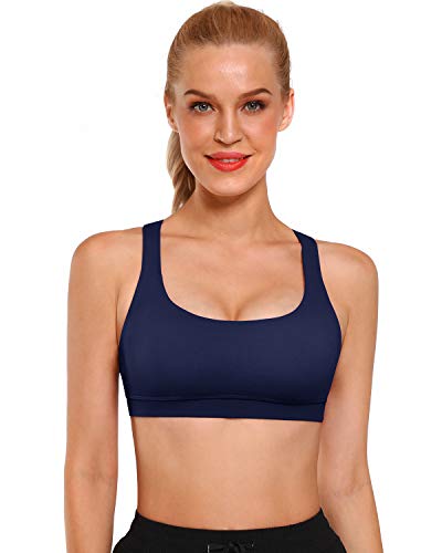 Sutiã esportivo feminino OMANTIC – Sutiã esportivo cruzado nas costas com alças acolchoadas e suport