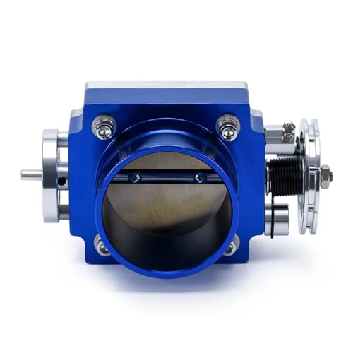 Cuerpo de acelerador universal de 80mm en aluminio billet azul de alto caudal