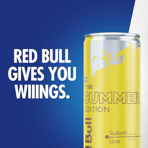 Image of Red Bull Summer Edition Sudachi Lime Energy Drink, with 114mg Caffeine plus Taurine & B Vitamins, 12 Fl Oz, Pack of 24 Cans