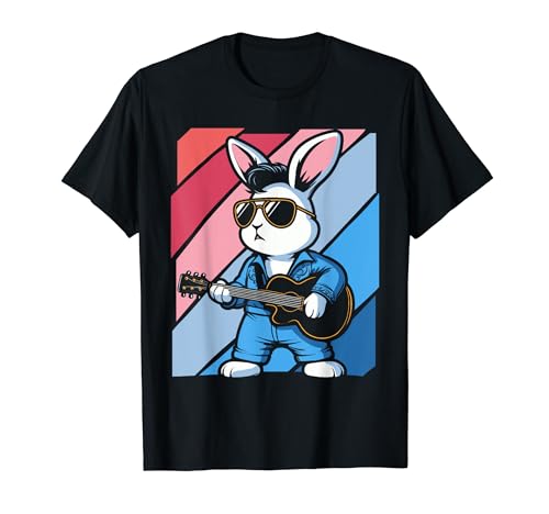Rockstar Bunny Conejo cantante de rock Camiseta