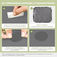ATEPA Sitzkissen Outdoor, Aufblasbares Sitzkissen, XL, Grau – Ansicht 7