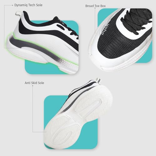 Image of YOHO RushHour Dynamiq Sports Shoes for Men |Cushioned Insole, Stylish, Casual & Sneakers for Gents | Lightweight, Anti-Skid Shoe for Gym, Walking, Running & Everyday Use-1800