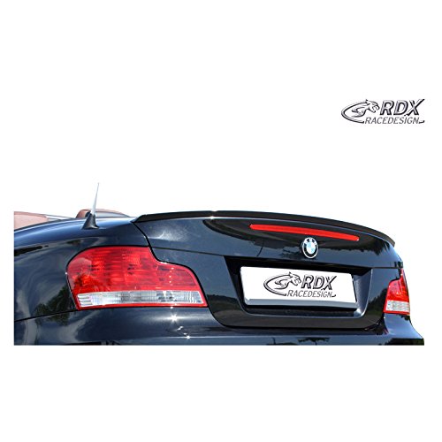 RDX Racedesign Lèvre spoiler arrière compatible avec BMW Série 1 E82/E88 Coupé/Cabrio (ABS), noire