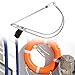 Menolana Life Buoy Bracket Marine Life Buoy Holder Spare Parts Boat Lifebuoy Ring Holder Horseshoe Lifebuoy Mount for Outdoor, Not Double Clamp