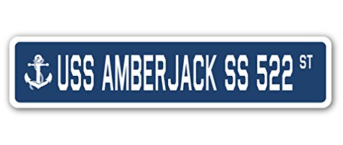 USS AMBERJACK SS 522 Street Sign us Navy Ship Veteran