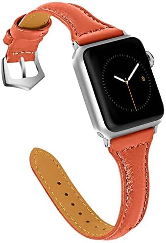OULUCCI Compatible Apple Watch Band 42mm 44mm, Top Grain Leather Band Strap for iWatch Series 5, Series 4,Series 3,Series 2,Series 1,Sport, Edition