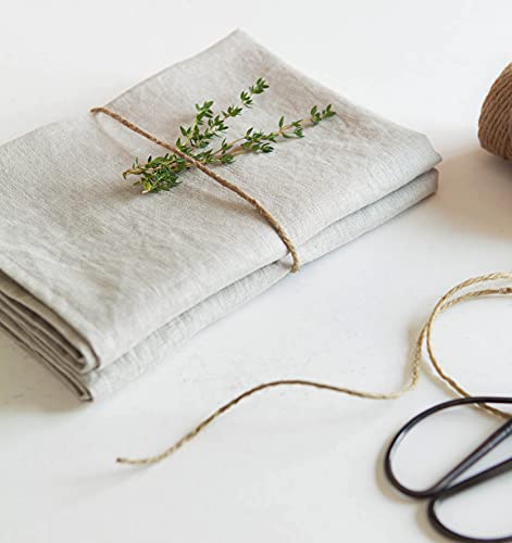 Lk Purelife LKT001 100% Pure Flax Linen Kitchen Towels-20X27 Inch-Stonewashed Flax Linen-Extra Soft Quick Dry For Tea Towels Dish Towels Hand Towels-Set Of 2-Natural thumb #5