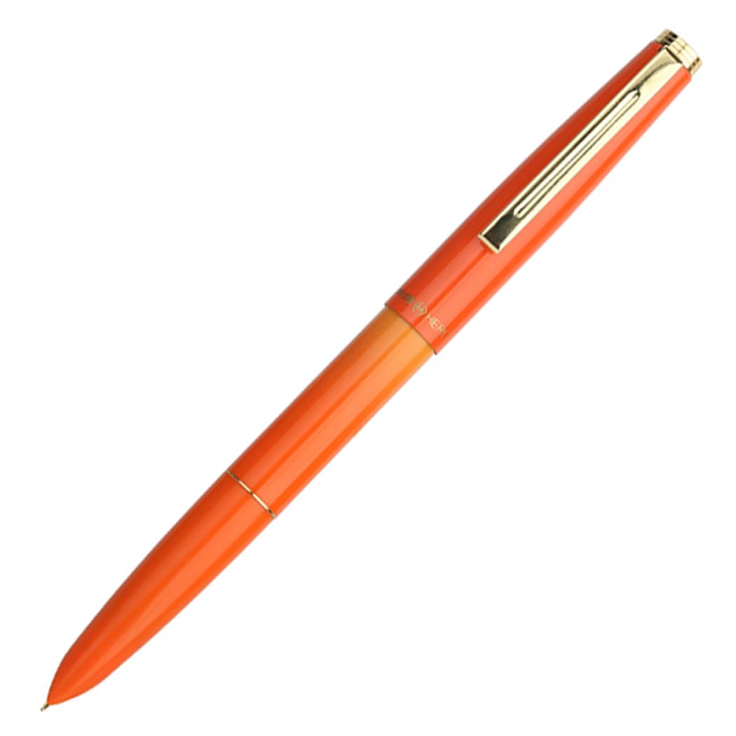 Ranvi Hero 329P Fountain Pen Extra Fine Nib 0.38mm Office Writing Ink Pen with Converter(Orange), YX329PLUS-Orange