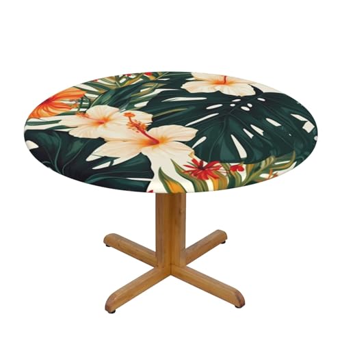 Nappe de table ronde tropicale élastique imperméable Ø 101-127 cm - 2