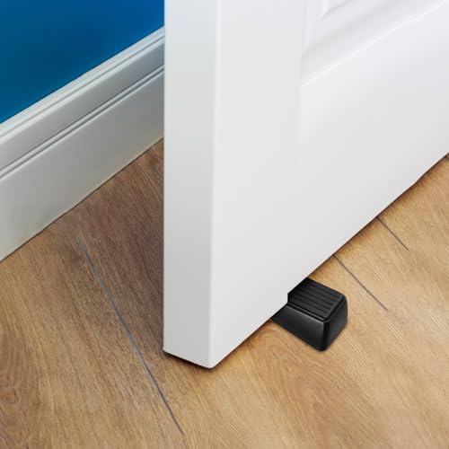 OUNONA Door Stoppers, 4 Pack Door Wedge Rubber Stoppers Wedge Heavy Duty Door Stopper, Stops for Carpet Heavy Duty Door, Bottom of on Tile, Concrete, Carpet, Wooden Floorlip by OUNONA - Used condition - Image 2