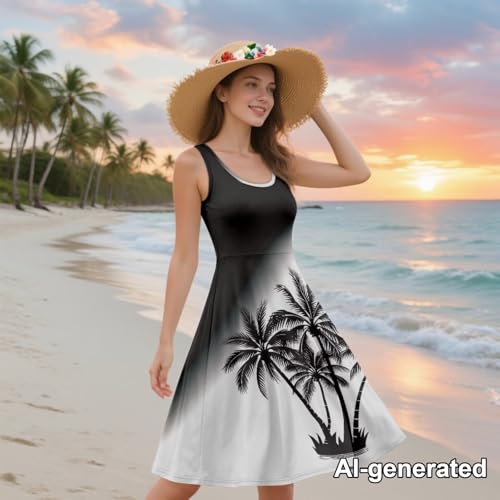 Image of Hawaii Matching Couple Outfits Husband and Wife Clothing Fashionable Mens Casual Shirts Hawaii Dress with Soft Fabric