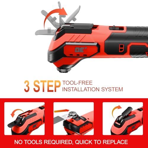 Outil oscillant multifonctions DeForce compatible Milwaukee pour ponçage et coupe précise