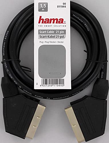 Hama Scart spojovací kabel konektor - zástrčka, 1,5 m