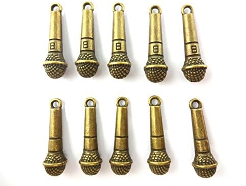 Amazon Haru雑貨 金古美 チャーム 10個セット マイク 楽器 カラオケ アクセサリーパーツ 素材 ハンドメイド チャーム アクセサリートップ 通販
