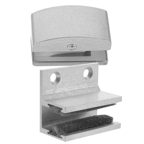 Homoyoyo 2 Piezas Tapón De La Puerta De La Ducha Manijas De La Puerta De La Ducha Corredizo Puerta Corrediza Guía De Rodillos Para Puertas Correderas Caucho Silver