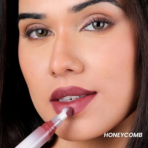 Image of LAMIOR Blurry Fudgy Lip Tint - Combo of 3, Shade - Triple Treat | Ultra Velvety Matte | Transfer Proof & Hydrating Formula | Long-Lasting Lip Tint with Cushion Applicator | Vegan & Cruelty-Free