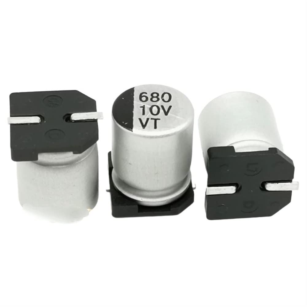 Condensatore elettrolitico 100pcs Condensatore SMD Condensatore elettrolitico Condensatore elettrolitico SMD 680UF10V8 * 10.5 Scheda di controllo dell'elettrodomestico