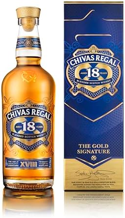 Chivas Regal 18 Year Old Blended Scotch Whisky, 40% ABV, 70cl with Giftbox