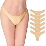 Glamour Boutique Gaff Thong Underwear Male to Female Tucking Panties For Satin Crossdressers G String Sissy Transgender Clothes beige small 6 pack