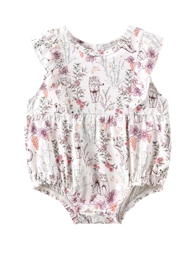 Baby Girls Sleeveless Bodysuits Toddler Ruffled Bodysuit Viscose from Bamboo Cute Infant Girl Outfit Clothes 0M-2T