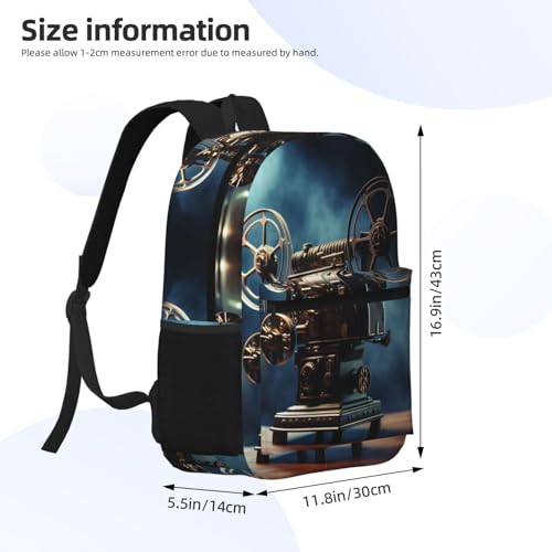 Mochila de viaje Old Movie Projector para mujeres y hombres, funda para laptop de 15.6 pulgadas, impermeable para trabajo y negocios miniatura 2