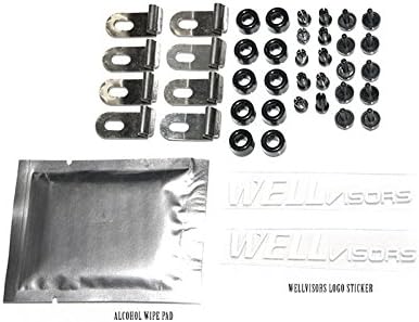 WellVisors Window Visors Wind Deflectors Compatible with Toyota 2012-2019 Prius C Premium Series Rain Guards 3-847TY031