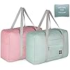 LA-LUSH-Pack-of-2-Foldable-Travel-Bag-Waterproof-Lightweight-Carry-on-Duffle-Bags-Fixed-on-the-Trolley-Case-for-Overnight-Holiday-Shopping-Weekends-Outing-Gym LA LUSH Pack of 2 - Foldable Travel Bag, Waterproof & Lightweight Carry-on Duffle Bags, Fixed on the Trolley Case for Overnight, Holiday, Shopping, Weekends, Outing, Gym