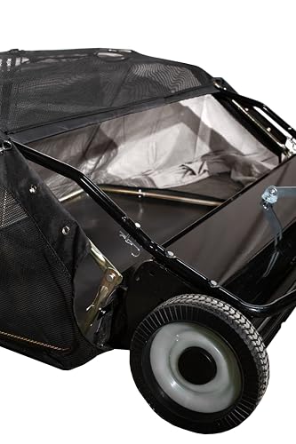 IMPACT IMPLEMENTS® 48\" Tow-Behind Lawn Sweeper with 12.9 cu. ft Hopper Bag Capacity. Great for clearing Leaves, Grass, Small Sticks and Other Debris.
