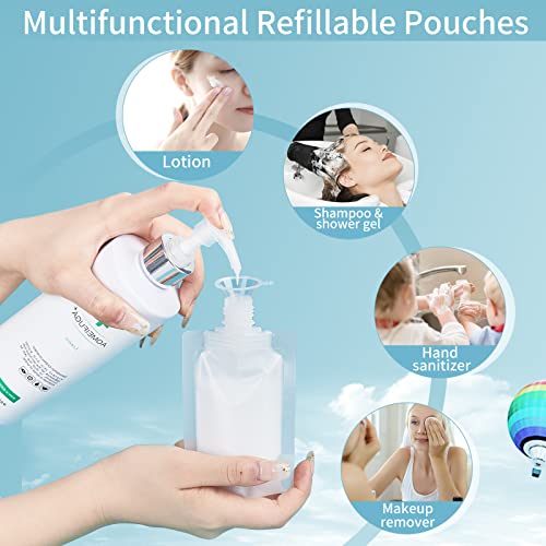 Qeirudu 20 Pcs Travel Size Toiletries - Tsa Approved Refillable Squeeze Pouches Set, Travel Size Cosmetic Containers Spray Bottles Jars For Shampoo Lotion Soap Conditioner Liquids(30Ml/50Ml/100Ml) #TOP5