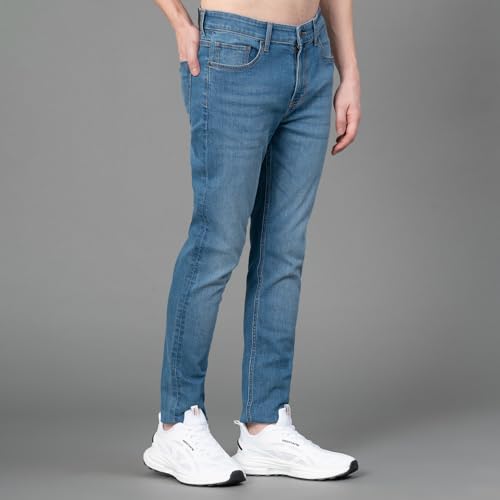 Image of Red Tape Denim Jeans for Men in Medium Blue| Denim Jeans