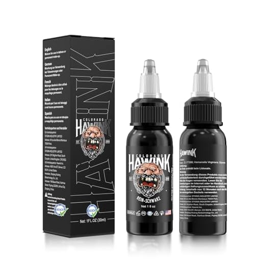 HAWINK Tinta de Tatuaje Profesional Negro Puro 1 Botella con 1oz (30ml) Pure Black Ink TI203DE-30-001