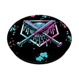 Baseball Ice Cream Drip With Sprinkles Home Plate Youth Boys PopSockets Adhesive PopGrip