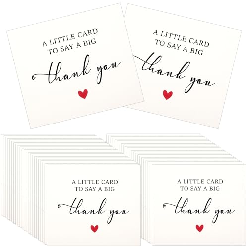 Styquenzer 50 kleine Dankeskarten für Kleinunternehmen Danksagung Konfirmation Mini Dankeskarten Danke Klein Dankeschön Karte Dankeskarte Danksagungskarten Thank You Cards8 6x7 6cm