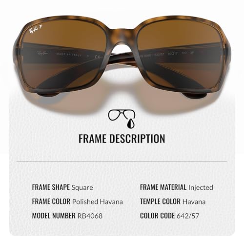 Ray-Ban RB4068 Square Shaped Sunglasses for Men & Women with Official RAYBAN Eyewear Kit3