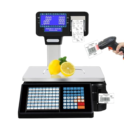 Báscula Digital Comercial con Impresora y Doble Display miniatura 1